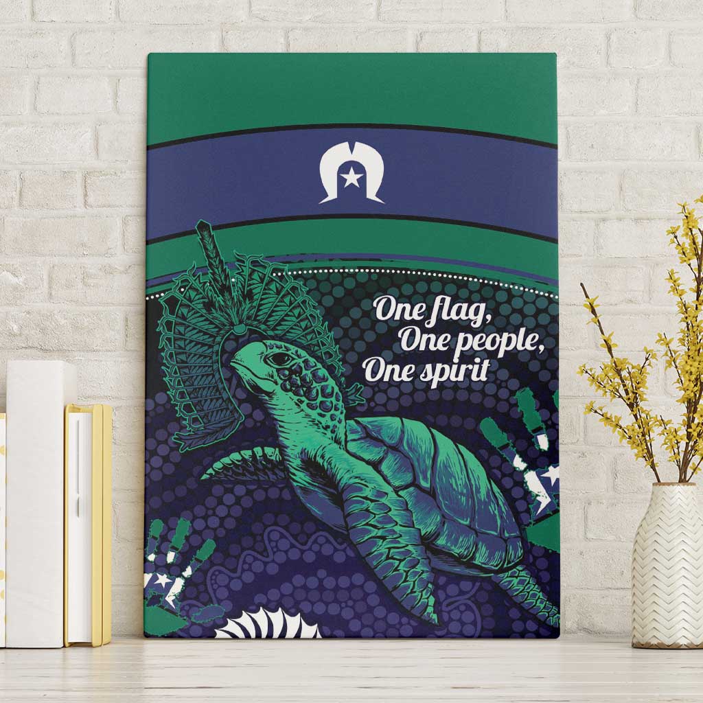 Torres Strait Islanders Flag Day Canvas Wall Art Dhari One Flag One People One Spirit
