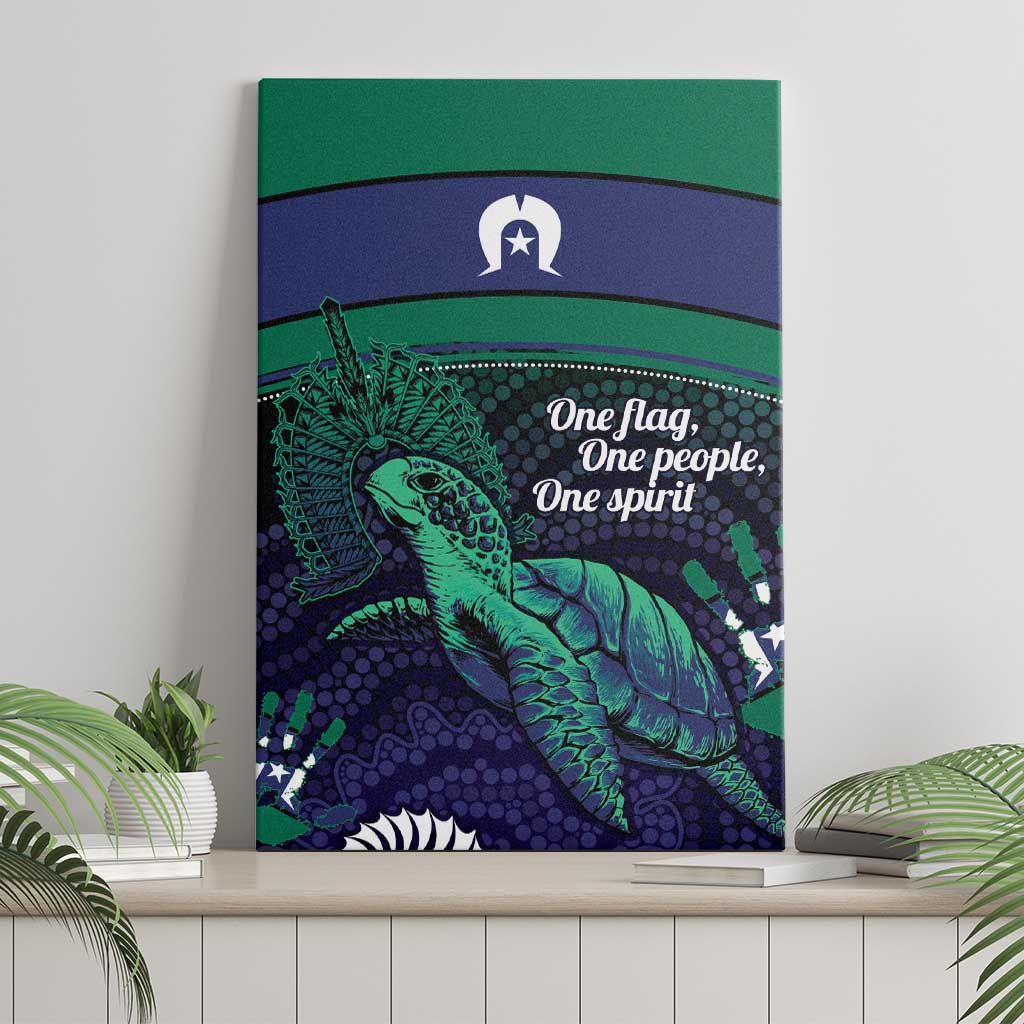 Torres Strait Islanders Flag Day Canvas Wall Art Dhari One Flag One People One Spirit