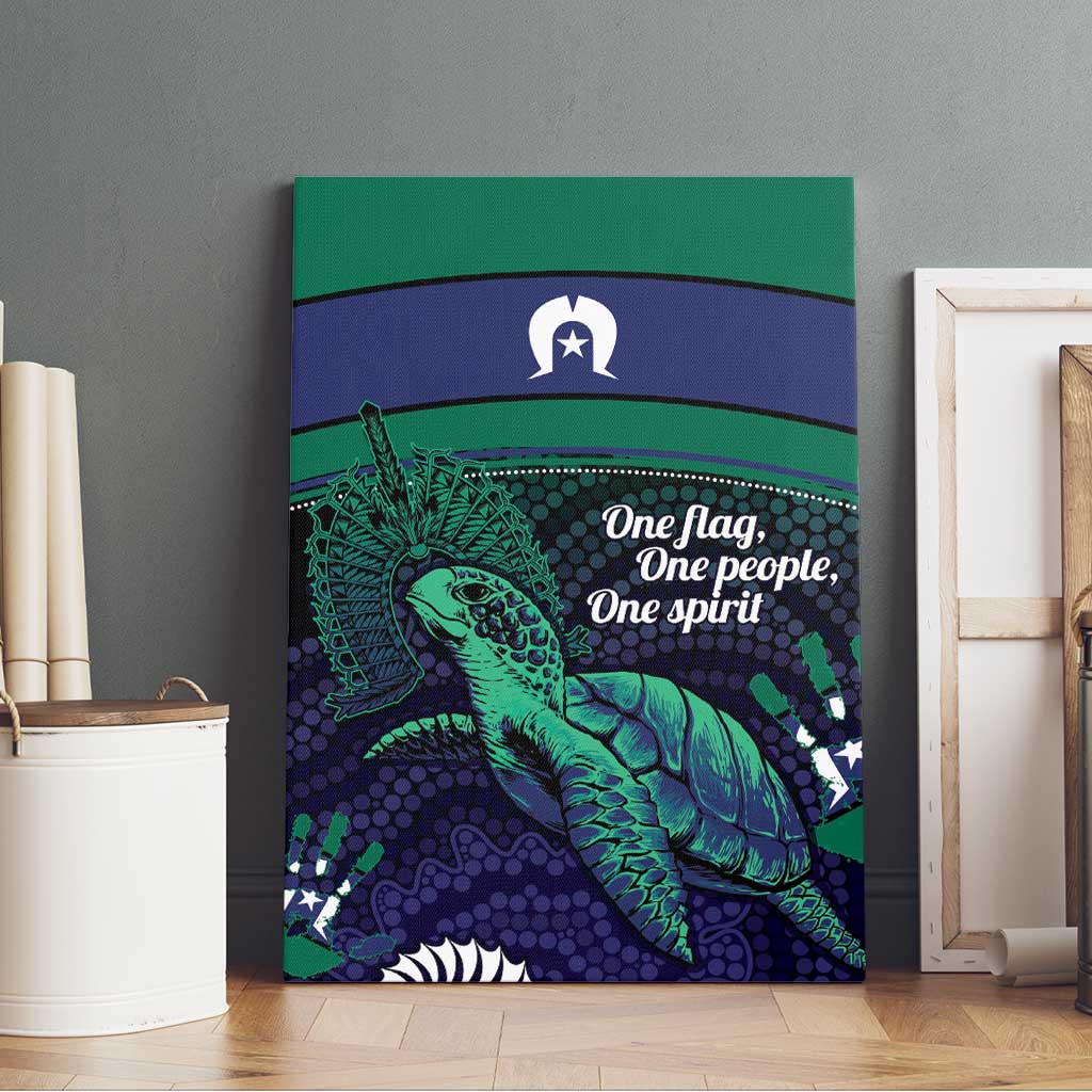 Torres Strait Islanders Flag Day Canvas Wall Art Dhari One Flag One People One Spirit