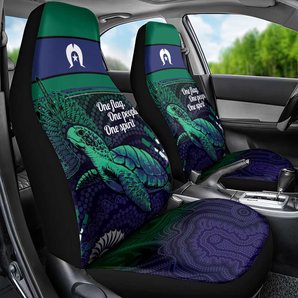 Torres Strait Islanders Flag Day Car Seat Cover Dhari One Flag One People One Spirit
