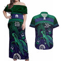Torres Strait Islanders Flag Day Couples Matching Off Shoulder Maxi Dress and Hawaiian Shirt Dhari One Flag One People One Spirit