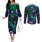Torres Strait Islanders Flag Day Couples Matching Off The Shoulder Long Sleeve Dress and Long Sleeve Button Shirt Dhari One Flag One People One Spirit