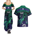 Torres Strait Islanders Flag Day Couples Matching Summer Maxi Dress and Hawaiian Shirt Dhari One Flag One People One Spirit