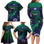 Torres Strait Islanders Flag Day Family Matching Long Sleeve Bodycon Dress and Hawaiian Shirt Dhari One Flag One People One Spirit