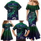 Torres Strait Islanders Flag Day Family Matching Mermaid Dress and Hawaiian Shirt Dhari One Flag One People One Spirit