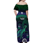 Torres Strait Islanders Flag Day Family Matching Off Shoulder Maxi Dress and Hawaiian Shirt Dhari One Flag One People One Spirit