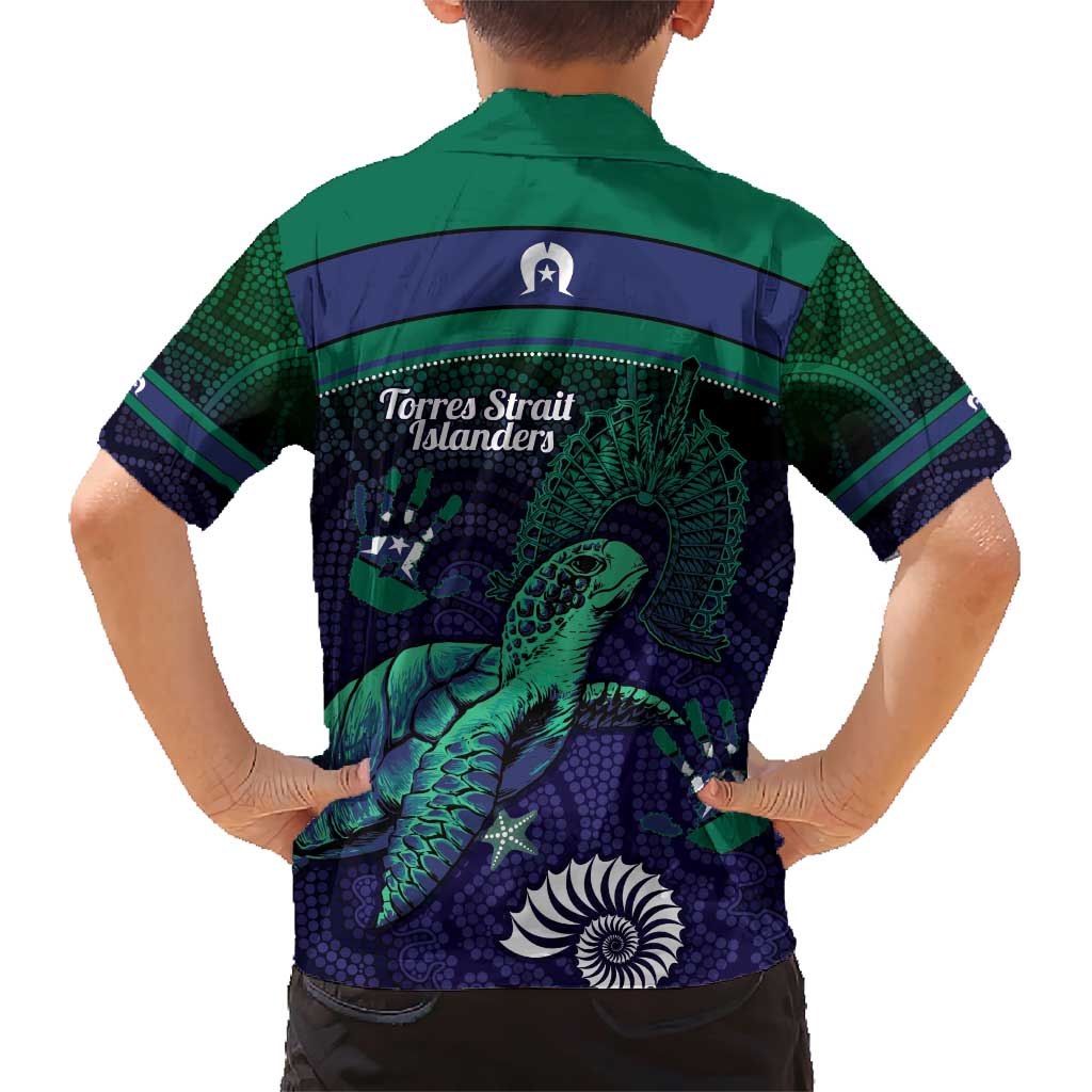 Torres Strait Islanders Flag Day Family Matching Short Sleeve Bodycon Dress and Hawaiian Shirt Dhari One Flag One People One Spirit