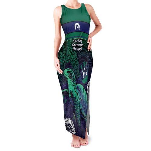 Torres Strait Islanders Flag Day Family Matching Tank Maxi Dress and Hawaiian Shirt Dhari One Flag One People One Spirit