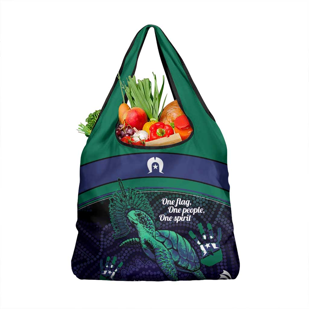 Torres Strait Islanders Flag Day Grocery Bag Dhari One Flag One People One Spirit