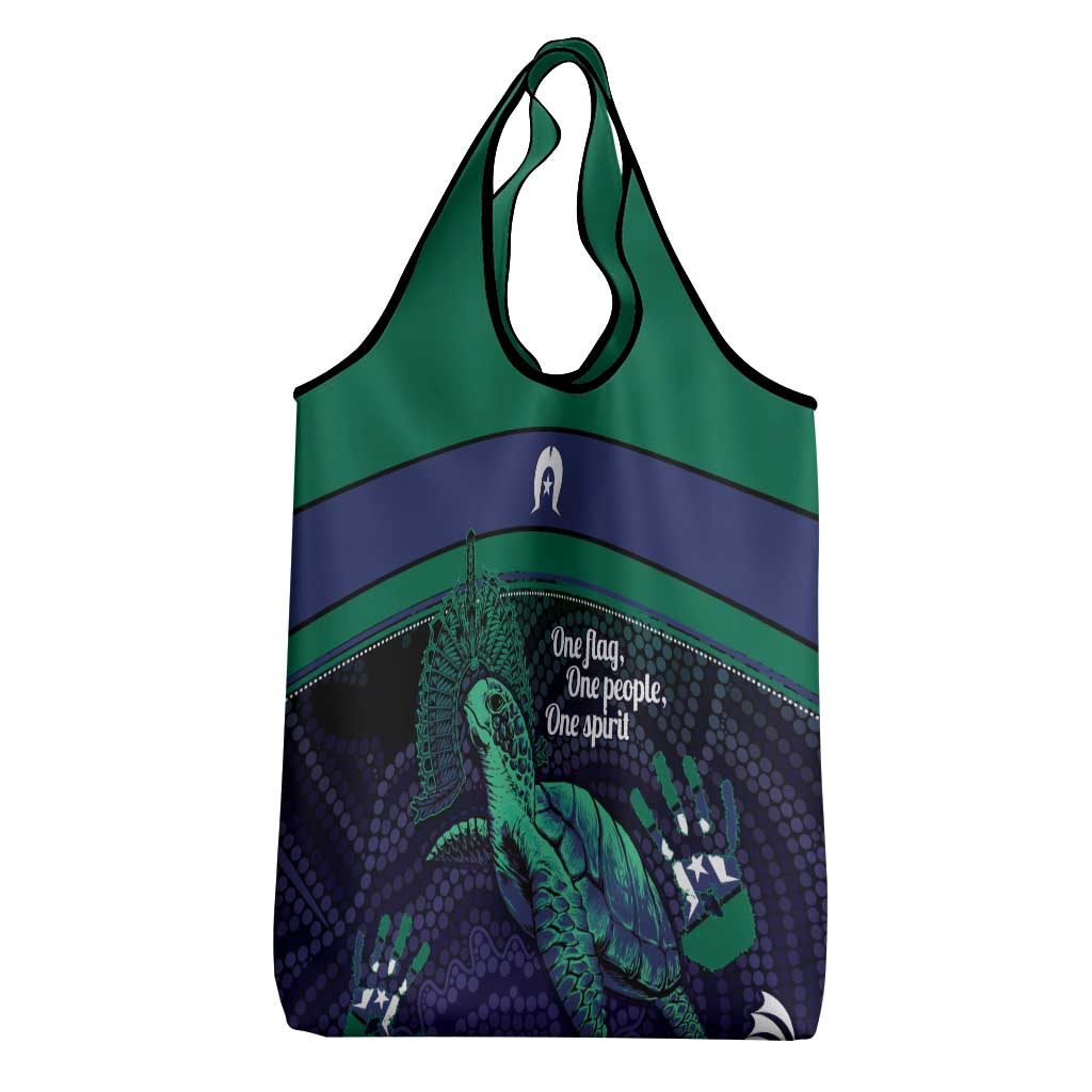 Torres Strait Islanders Flag Day Grocery Bag Dhari One Flag One People One Spirit