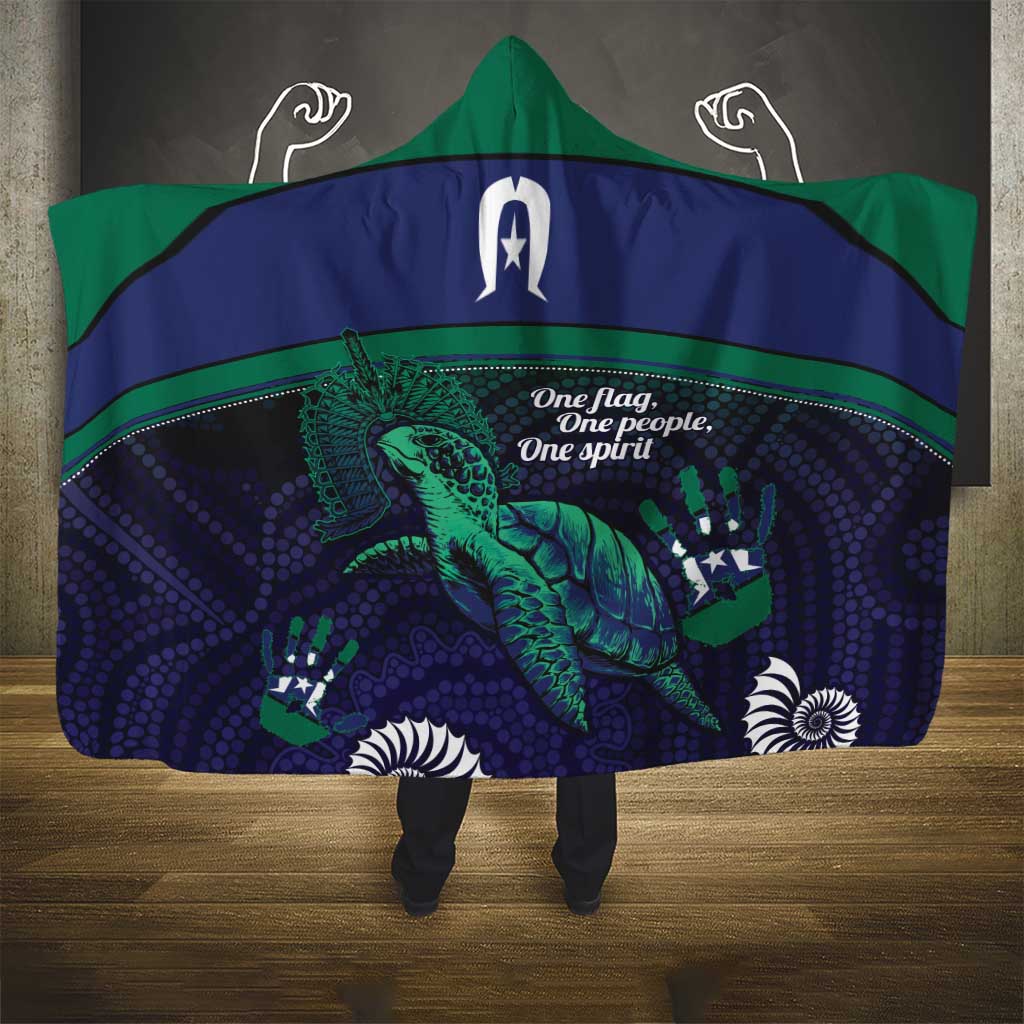 Torres Strait Islanders Flag Day Hooded Blanket Dhari One Flag One People One Spirit