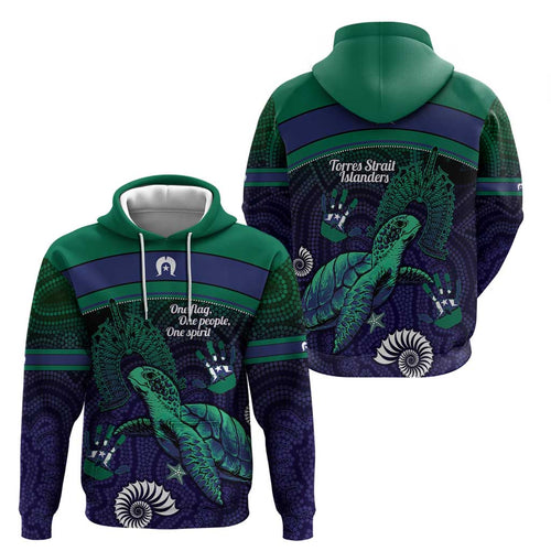 Torres Strait Islanders Flag Day Hoodie Dhari One Flag One People One Spirit