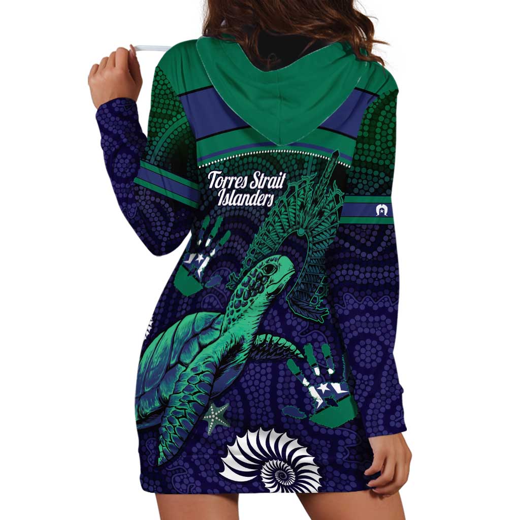 Torres Strait Islanders Flag Day Hoodie Dress Dhari One Flag One People One Spirit