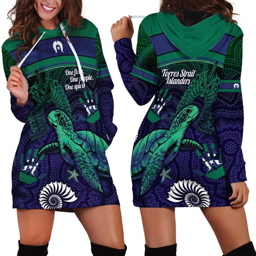 Torres Strait Islanders Flag Day Hoodie Dress Dhari One Flag One People One Spirit