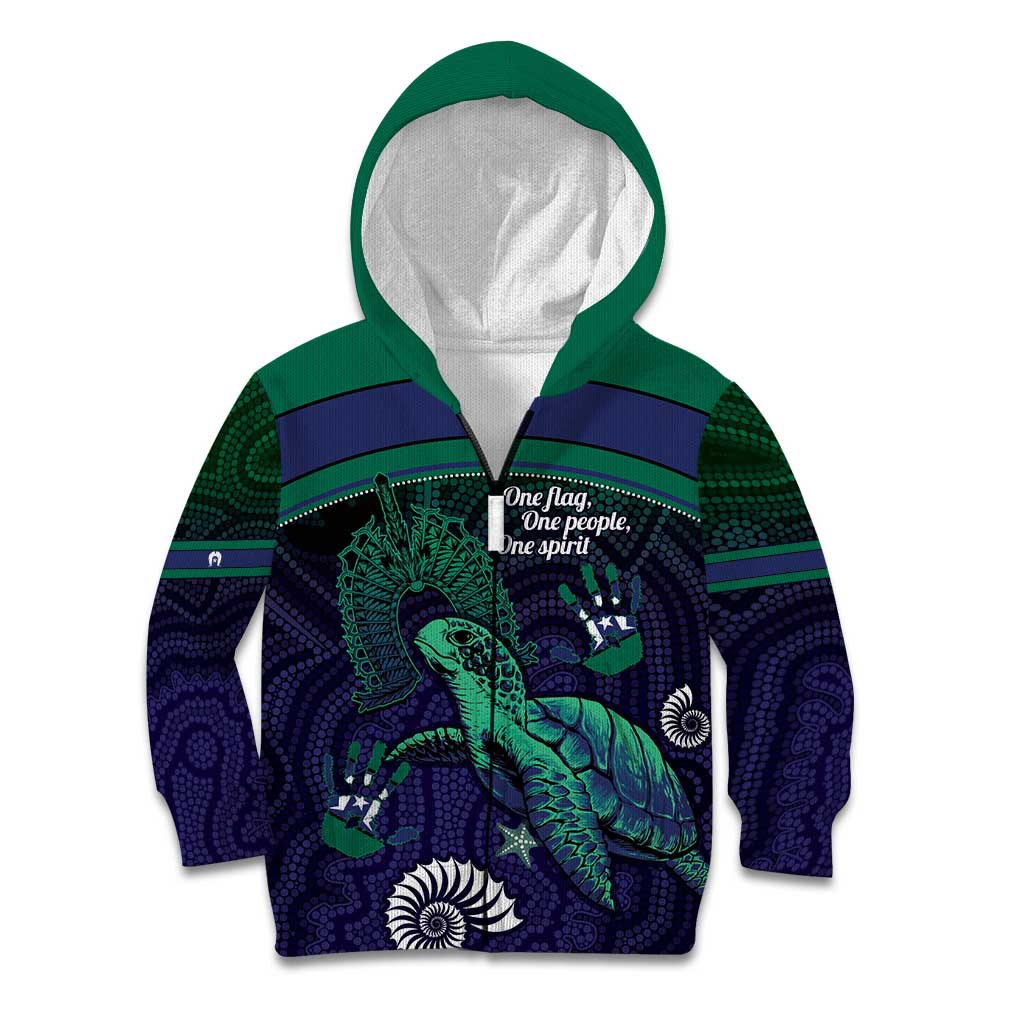 Torres Strait Islanders Flag Day Kid Hoodie Dhari One Flag One People One Spirit