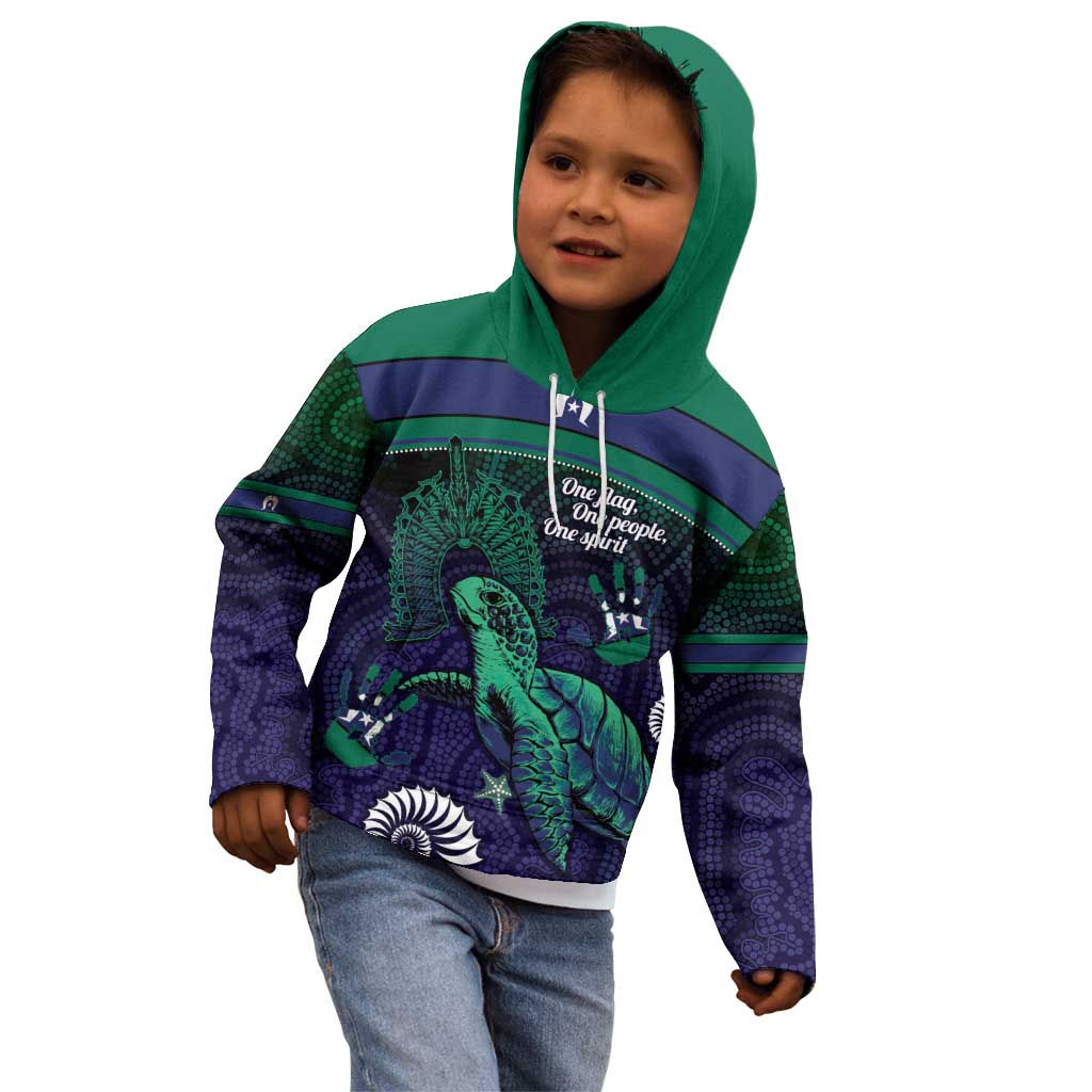Torres Strait Islanders Flag Day Kid Hoodie Dhari One Flag One People One Spirit