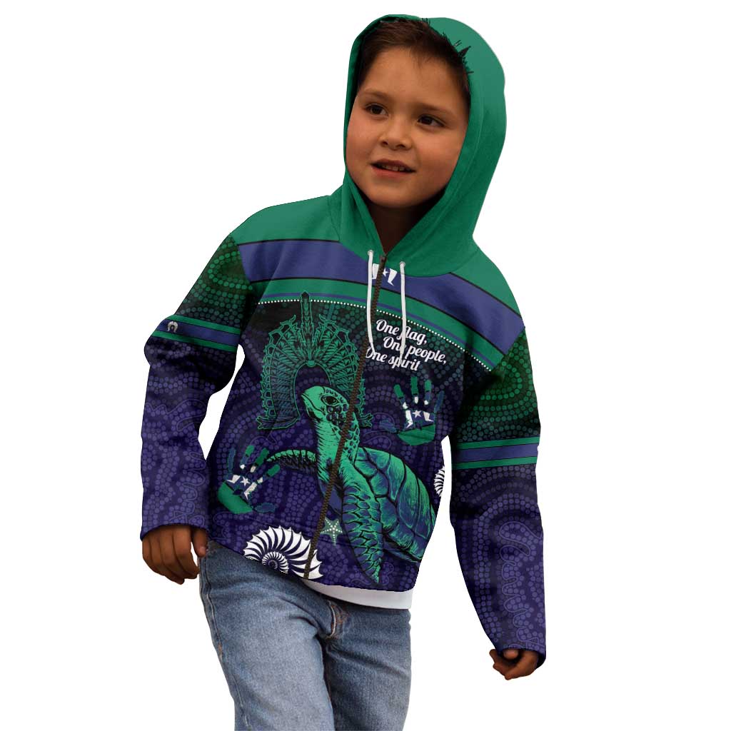 Torres Strait Islanders Flag Day Kid Hoodie Dhari One Flag One People One Spirit
