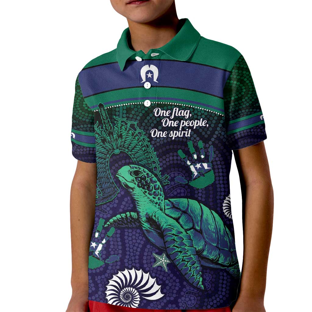Torres Strait Islanders Flag Day Kid Polo Shirt Dhari One Flag One People One Spirit