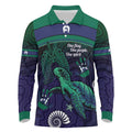 Torres Strait Islanders Flag Day Long Sleeve Polo Shirt Dhari One Flag One People One Spirit