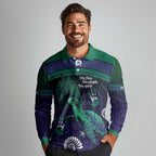 Torres Strait Islanders Flag Day Long Sleeve Polo Shirt Dhari One Flag One People One Spirit
