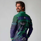 Torres Strait Islanders Flag Day Long Sleeve Polo Shirt Dhari One Flag One People One Spirit