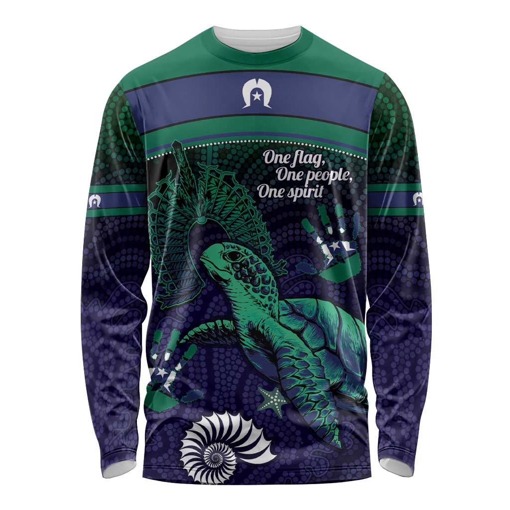 Torres Strait Islanders Flag Day Long Sleeve Shirt Dhari One Flag One People One Spirit