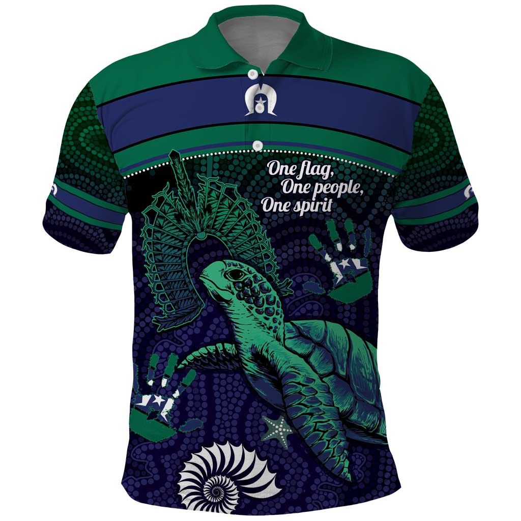 Torres Strait Islanders Flag Day Polo Shirt Dhari One Flag One People One Spirit