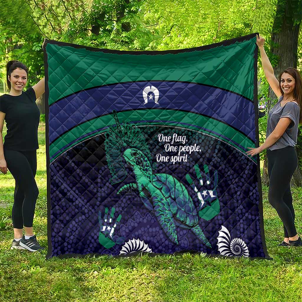Torres Strait Islanders Flag Day Quilt Dhari One Flag One People One Spirit