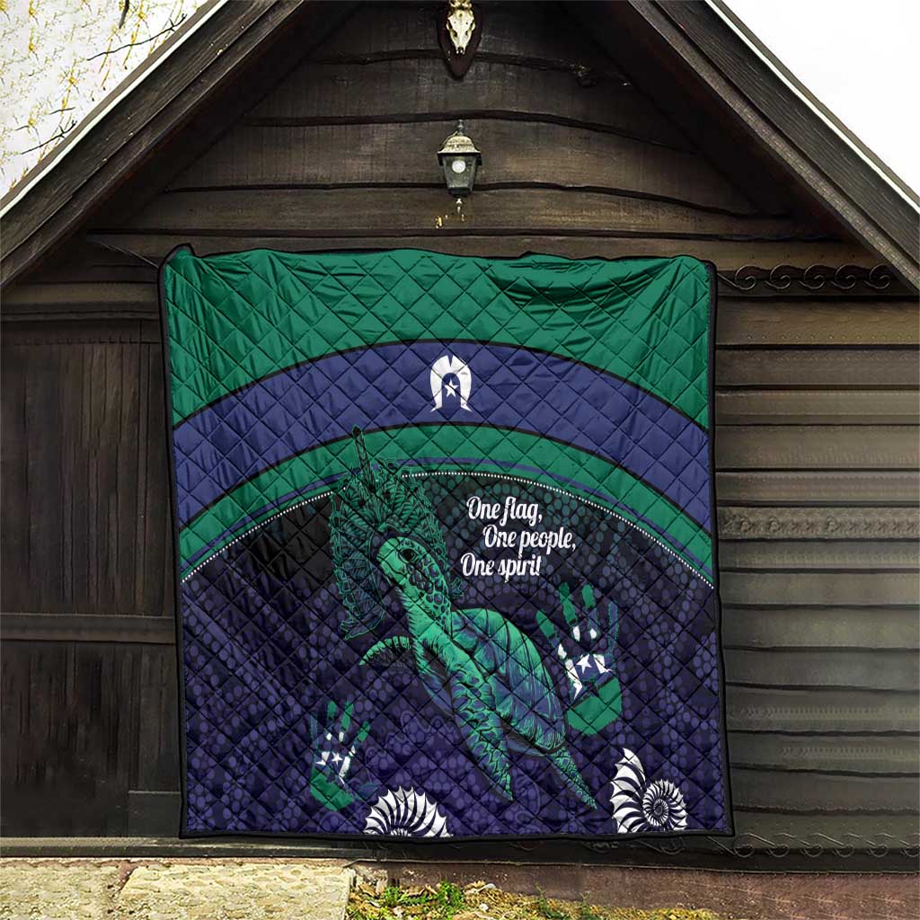 Torres Strait Islanders Flag Day Quilt Dhari One Flag One People One Spirit