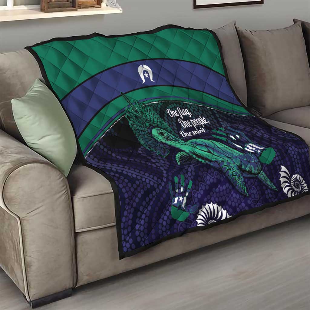 Torres Strait Islanders Flag Day Quilt Dhari One Flag One People One Spirit