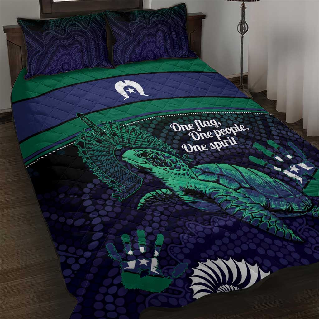 Torres Strait Islanders Flag Day Quilt Bed Set Dhari One Flag One People One Spirit