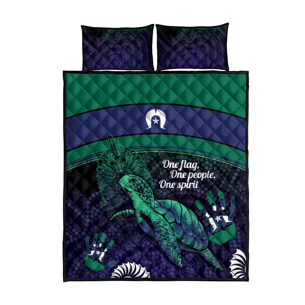 Torres Strait Islanders Flag Day Quilt Bed Set Dhari One Flag One People One Spirit