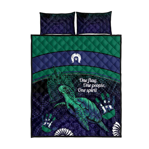 Torres Strait Islanders Flag Day Quilt Bed Set Dhari One Flag One People One Spirit