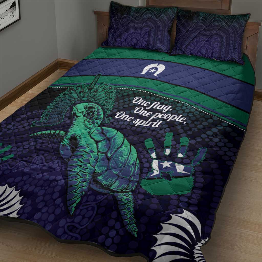 Torres Strait Islanders Flag Day Quilt Bed Set Dhari One Flag One People One Spirit
