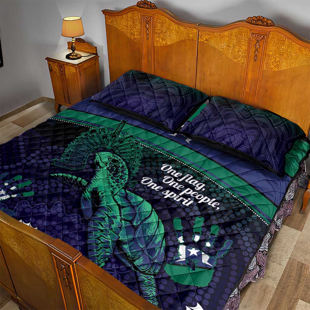 Torres Strait Islanders Flag Day Quilt Bed Set Dhari One Flag One People One Spirit