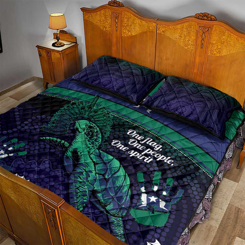 Torres Strait Islanders Flag Day Quilt Bed Set Dhari One Flag One People One Spirit