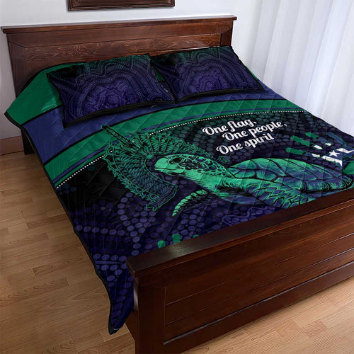 Torres Strait Islanders Flag Day Quilt Bed Set Dhari One Flag One People One Spirit