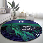 Torres Strait Islanders Flag Day Round Carpet Dhari One Flag One People One Spirit