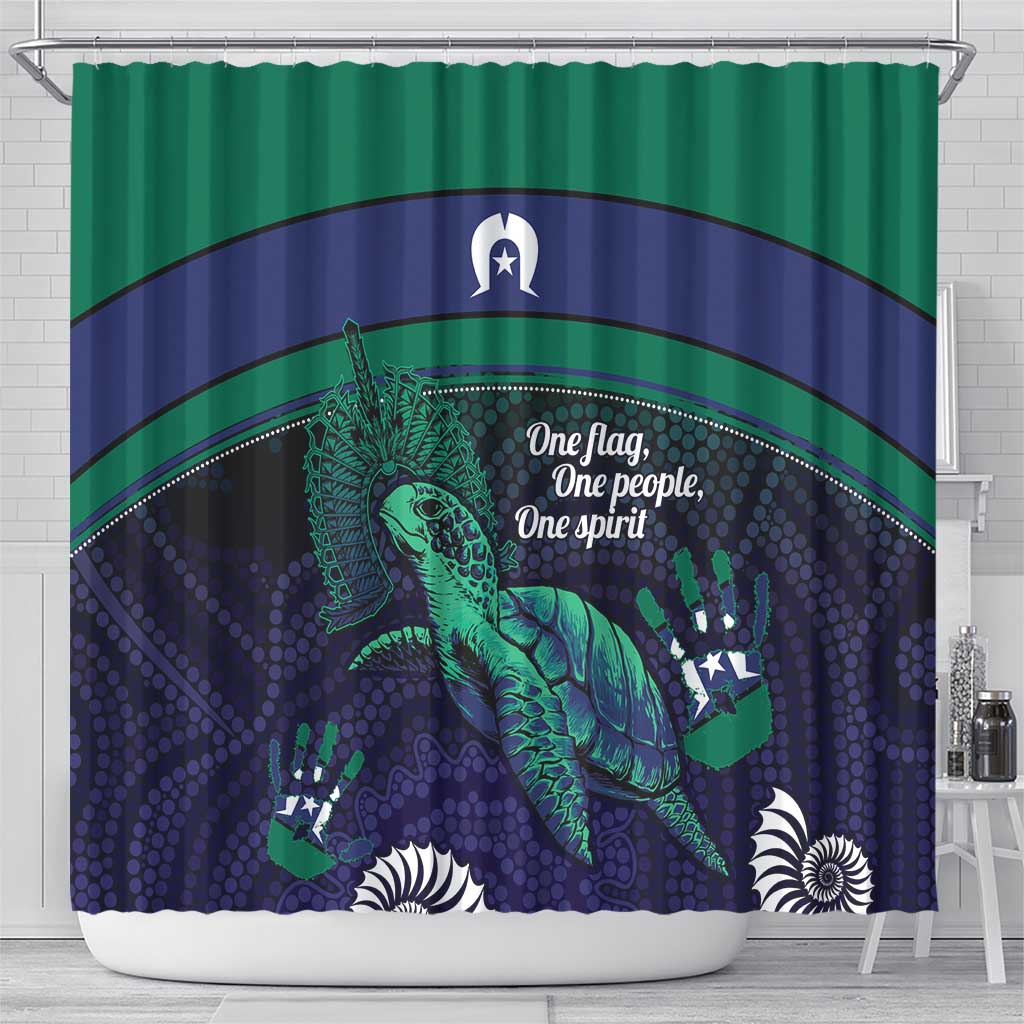 Torres Strait Islanders Flag Day Shower Curtain Dhari One Flag One People One Spirit