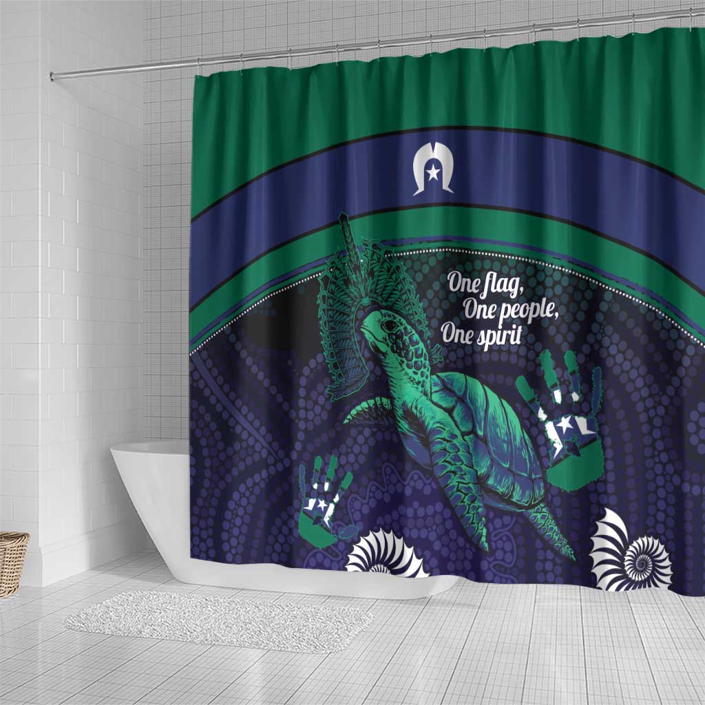 Torres Strait Islanders Flag Day Shower Curtain Dhari One Flag One People One Spirit