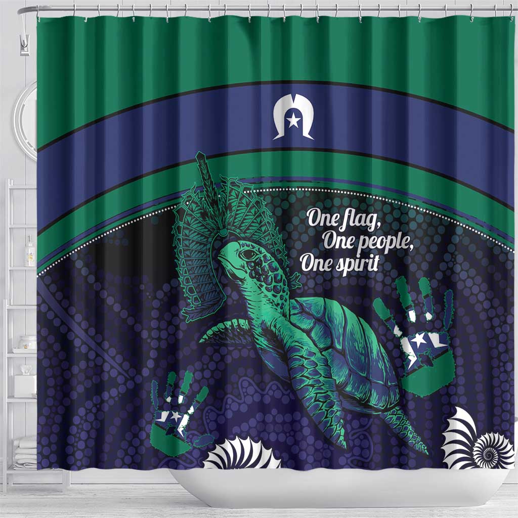 Torres Strait Islanders Flag Day Shower Curtain Dhari One Flag One People One Spirit