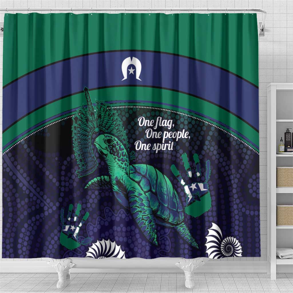Torres Strait Islanders Flag Day Shower Curtain Dhari One Flag One People One Spirit