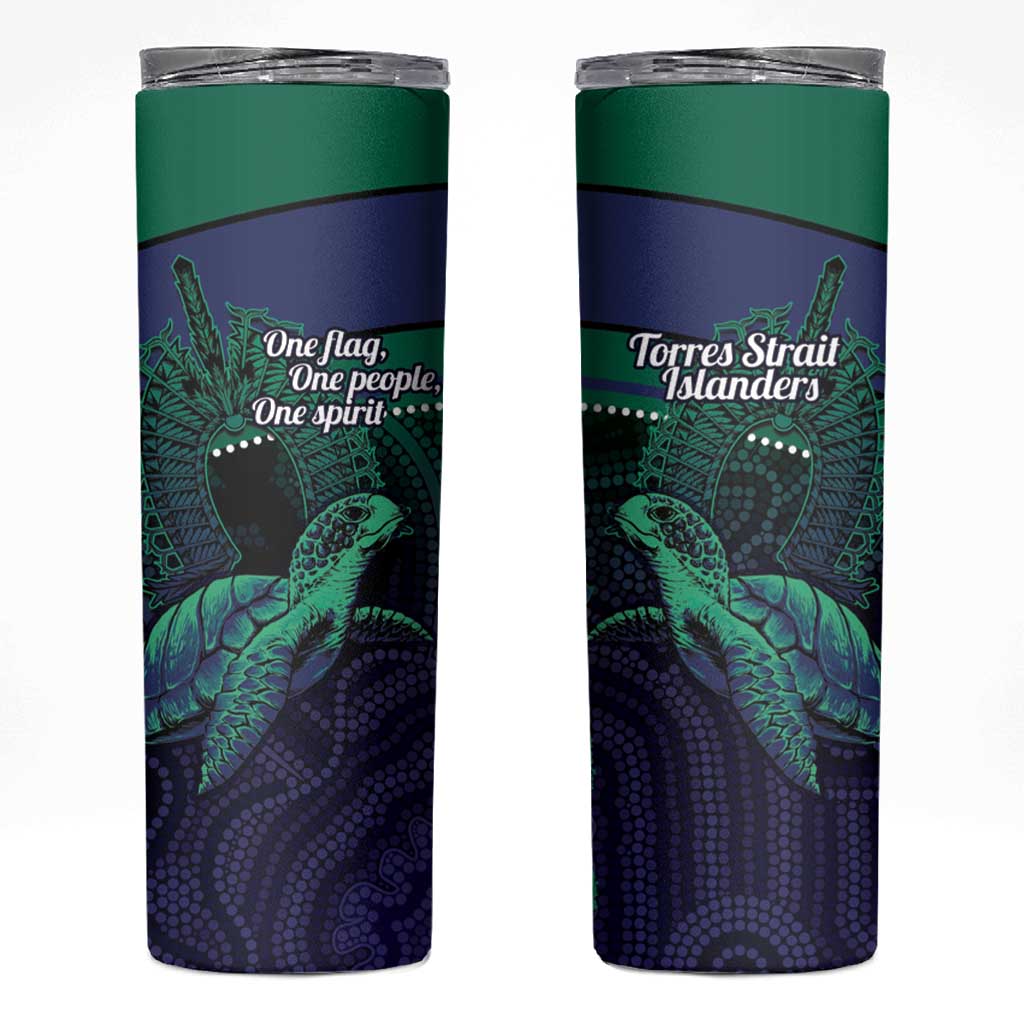 Torres Strait Islanders Flag Day Skinny Tumbler Dhari One Flag One People One Spirit