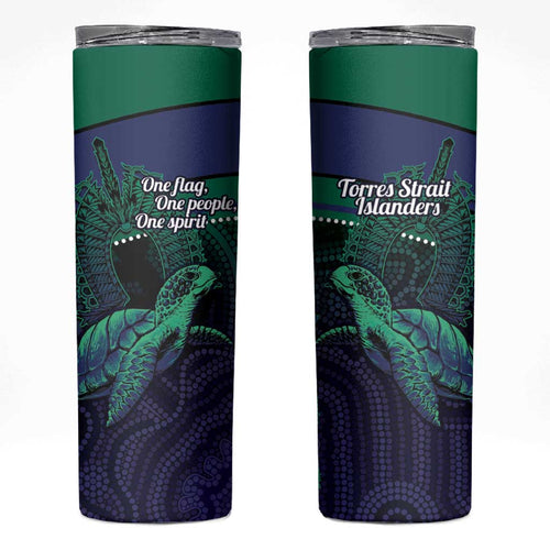 Torres Strait Islanders Flag Day Skinny Tumbler Dhari One Flag One People One Spirit