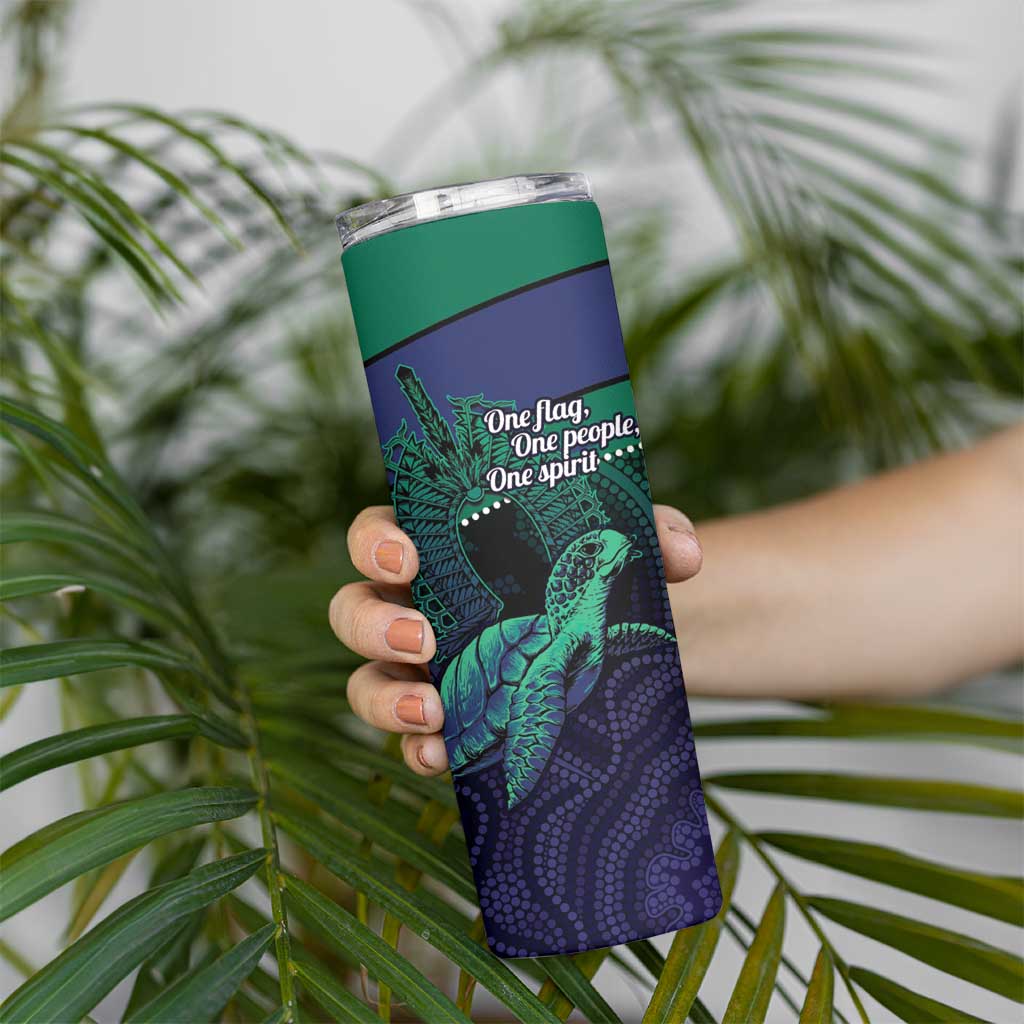 Torres Strait Islanders Flag Day Skinny Tumbler Dhari One Flag One People One Spirit
