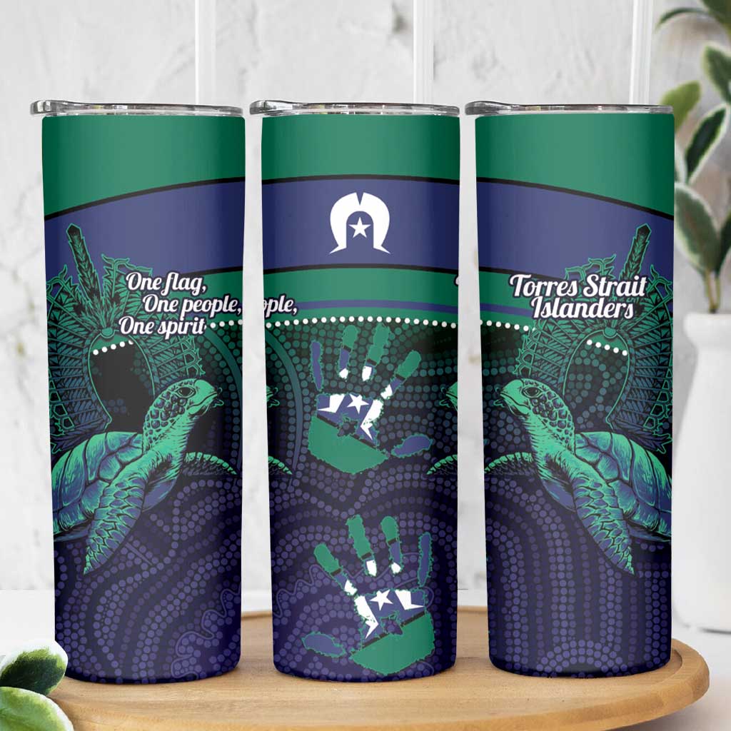 Torres Strait Islanders Flag Day Skinny Tumbler Dhari One Flag One People One Spirit