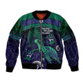 Torres Strait Islanders Flag Day Sleeve Zip Bomber Jacket Dhari One Flag One People One Spirit