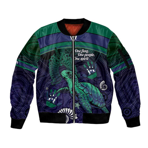 Torres Strait Islanders Flag Day Sleeve Zip Bomber Jacket Dhari One Flag One People One Spirit