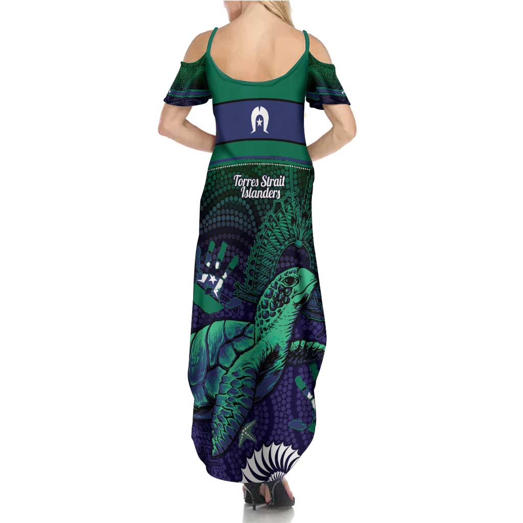 Torres Strait Islanders Flag Day Summer Maxi Dress Dhari One Flag One People One Spirit