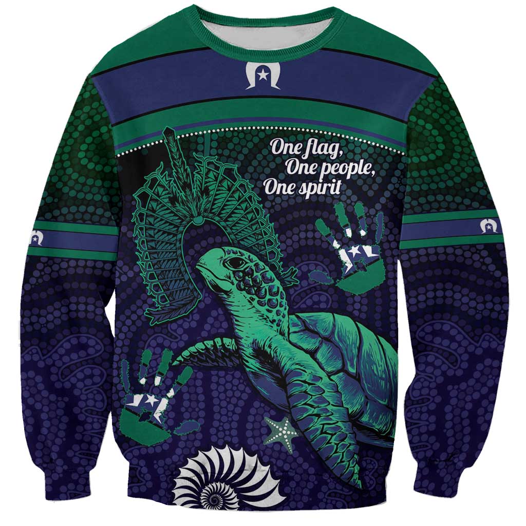 Torres Strait Islanders Flag Day Sweatshirt Dhari One Flag One People One Spirit